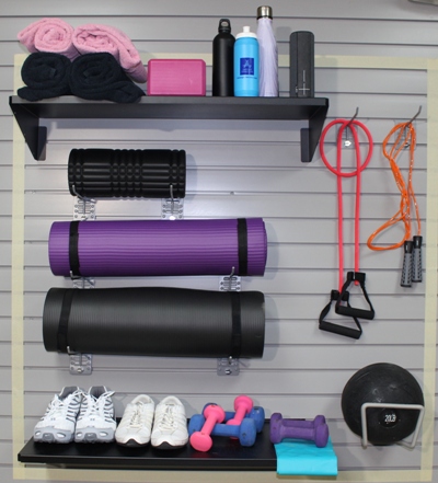 Economy Gym Kit, Slatwall Hooks, slatwall kits